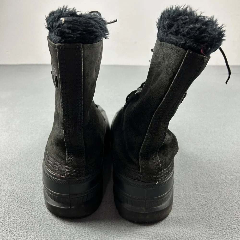 Vintage Sorel Boots Mens Size 8 Black Insulated‎ Winter Waterproof Made USA 90s